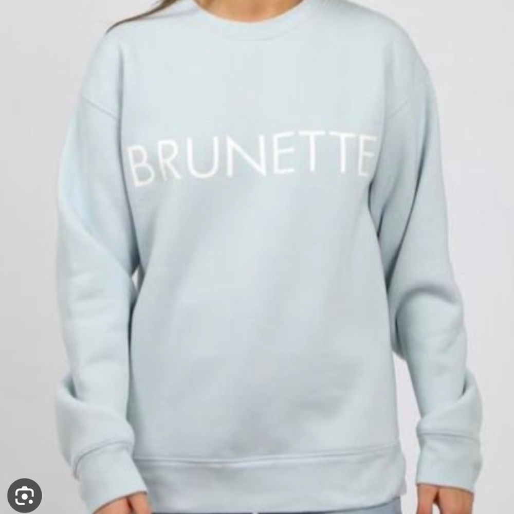 Brunette The Label Light Blue Crewneck Sweatshirt